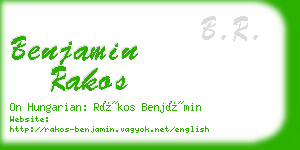 benjamin rakos business card